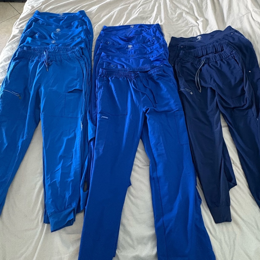 Healing hands scrub bottoms blue